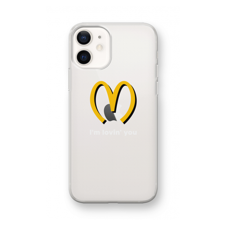 I'm lovin' you: iPhone 12 mini Transparant Hoesje