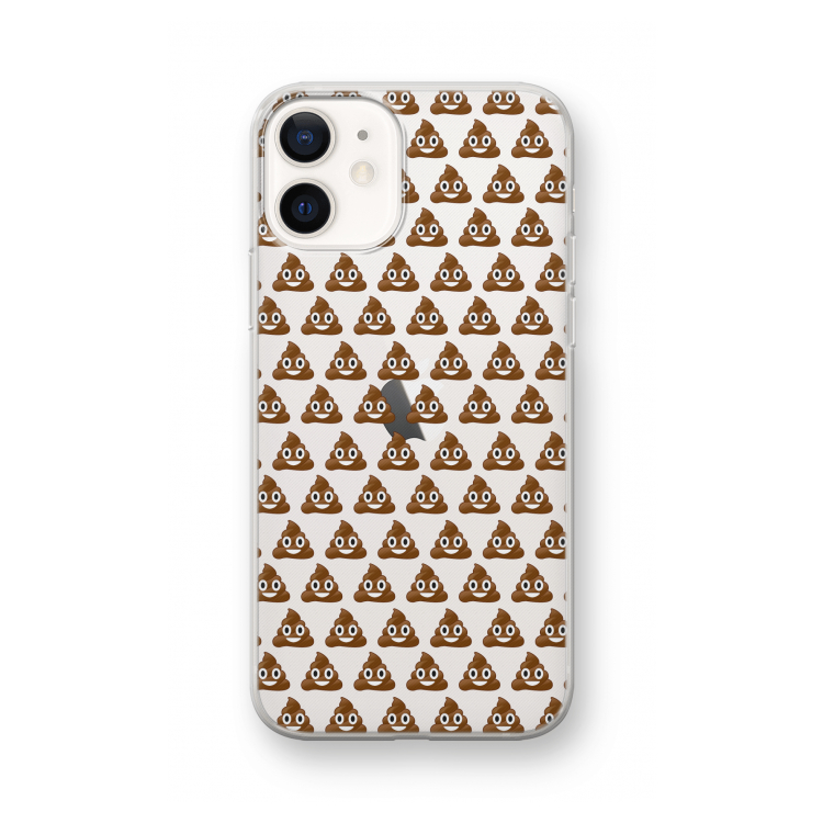 Poop emoji: iPhone 12 mini Transparant Hoesje