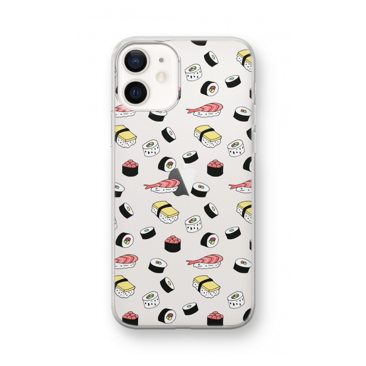 Sushi time: iPhone 12 mini Transparant Hoesje
