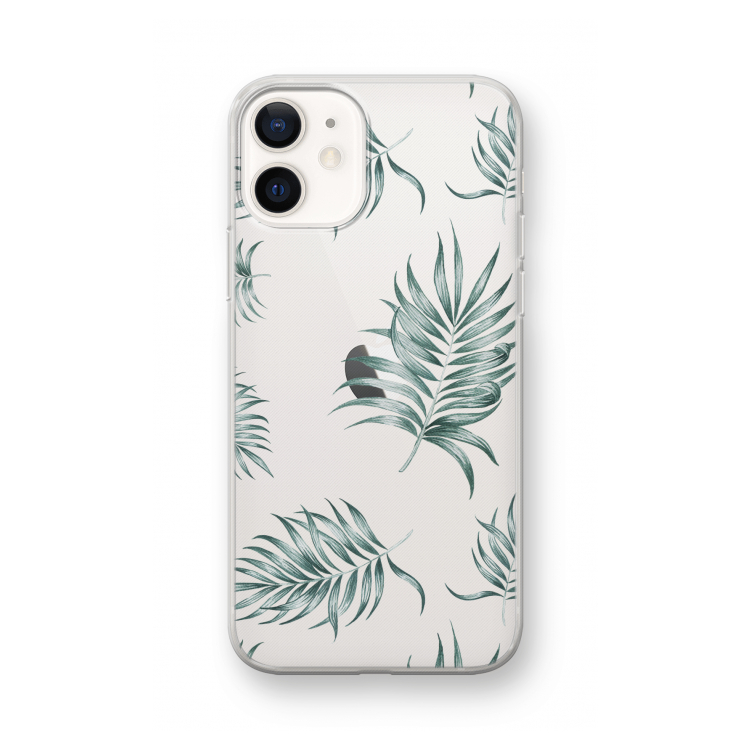 Simple leaves: iPhone 12 mini Transparant Hoesje