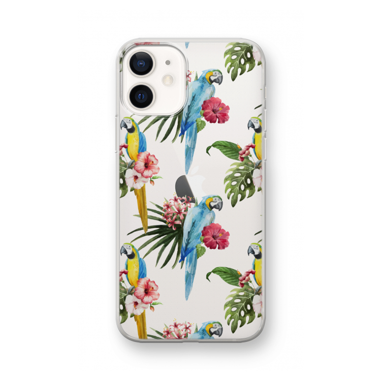 Kleurrijke papegaaien: iPhone 12 mini Transparant Hoesje