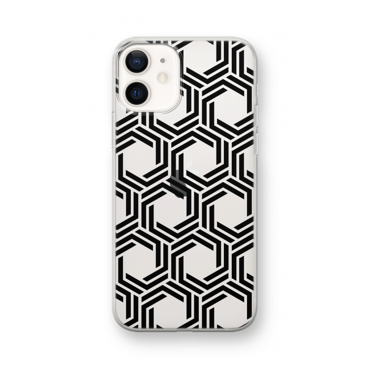Geometrisch patroon: iPhone 12 mini Transparant Hoesje