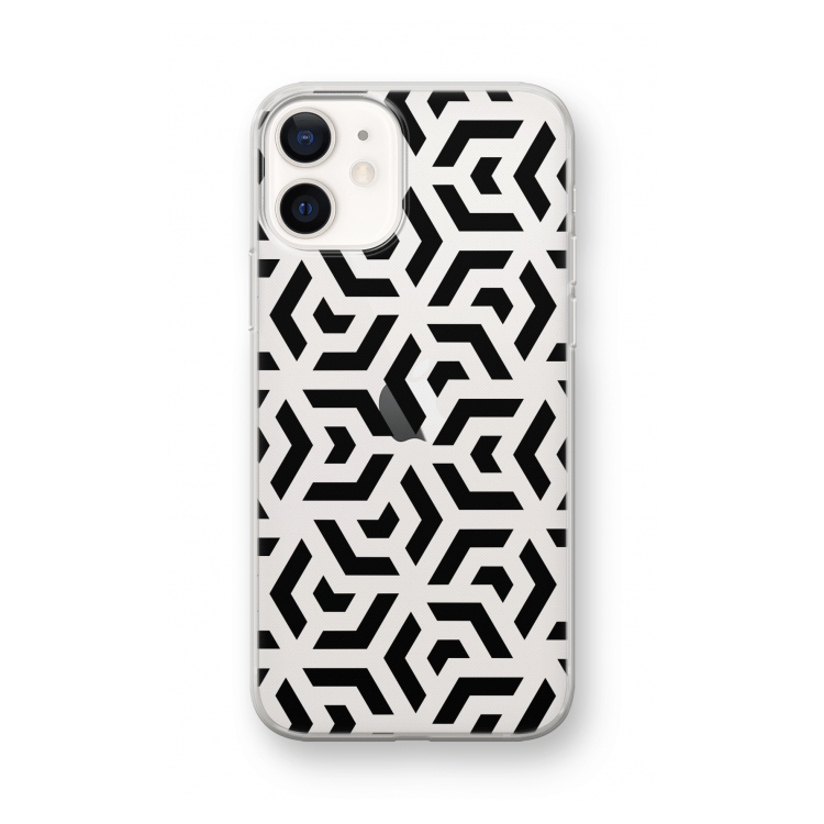 Crazy pattern: iPhone 12 mini Transparant Hoesje