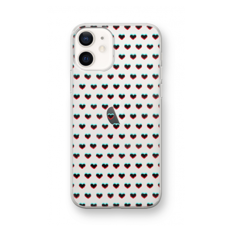 Hartjes: iPhone 12 mini Transparant Hoesje