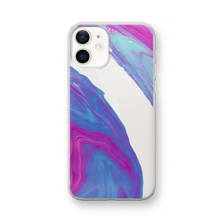 Zweverige regenboog: iPhone 12 mini Transparant Hoesje