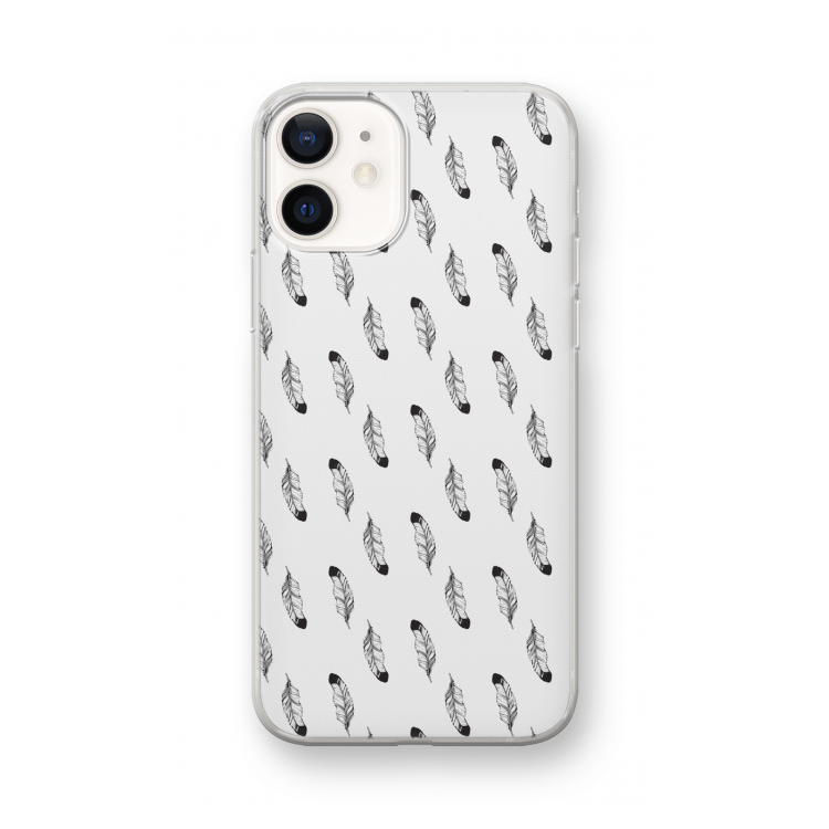 Pluimen: iPhone 12 mini Transparant Hoesje