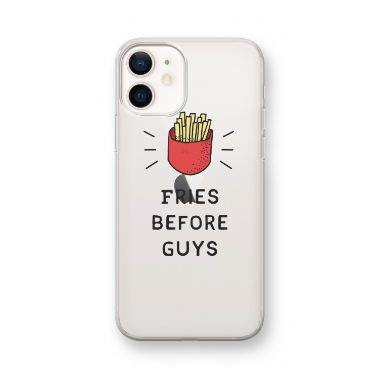 Fries before guys: iPhone 12 mini Transparant Hoesje