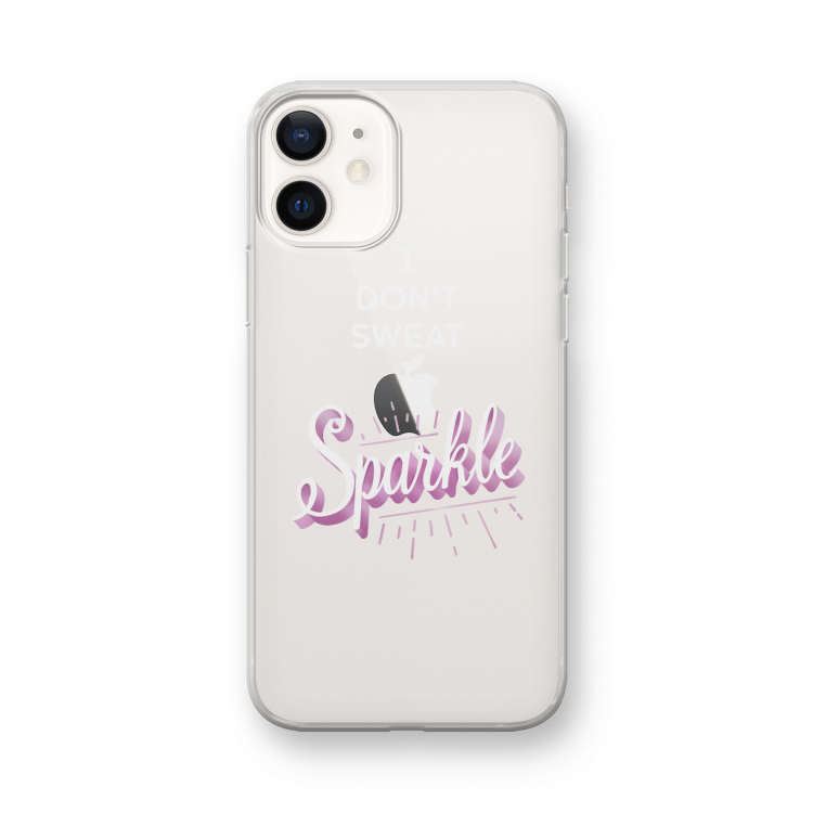 Sparkle quote: iPhone 12 mini Transparant Hoesje