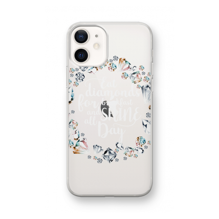 Diamonds: iPhone 12 mini Transparant Hoesje