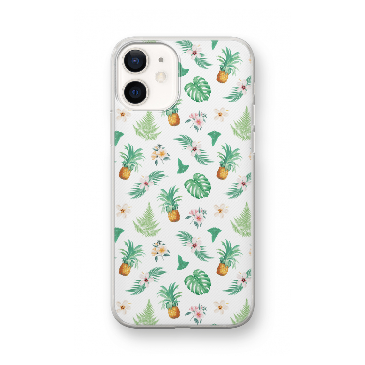 Ananas bladeren: iPhone 12 mini Transparant Hoesje