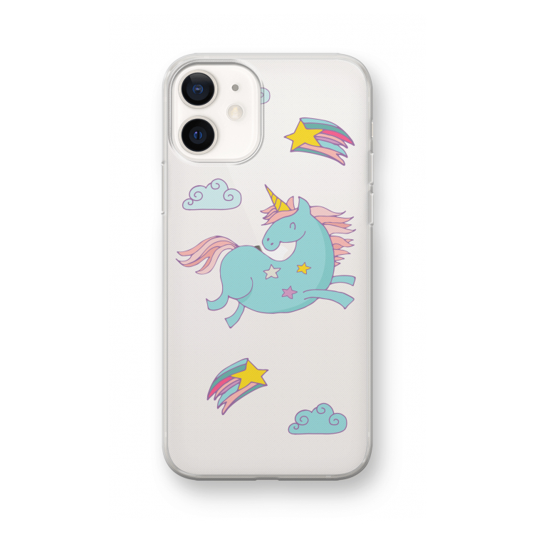 Vliegende eenhoorn: iPhone 12 mini Transparant Hoesje