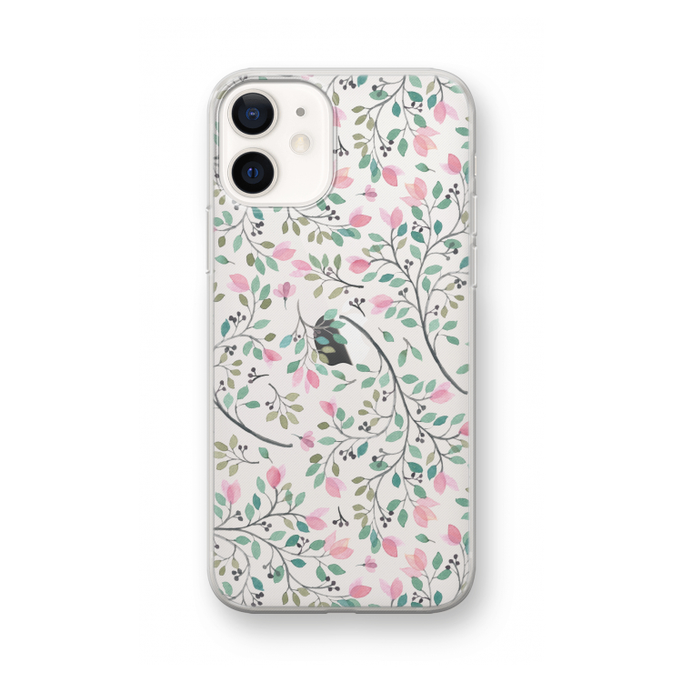 Sierlijke bloemen: iPhone 12 mini Transparant Hoesje