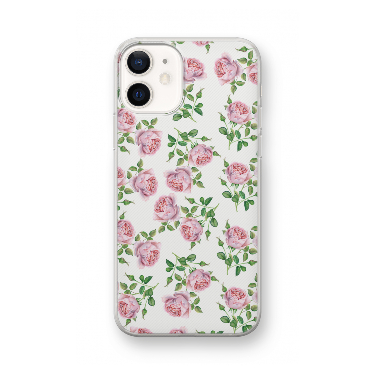 Kleine roosjes: iPhone 12 mini Transparant Hoesje