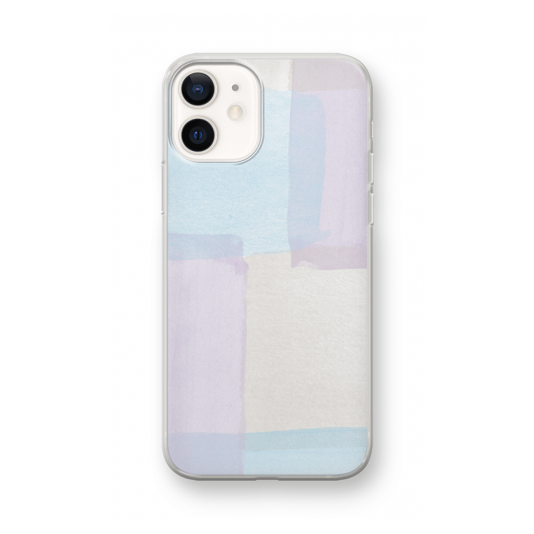 Square pastel: iPhone 12 mini Transparant Hoesje