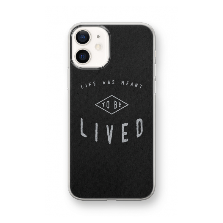 To be lived: iPhone 12 mini Transparant Hoesje