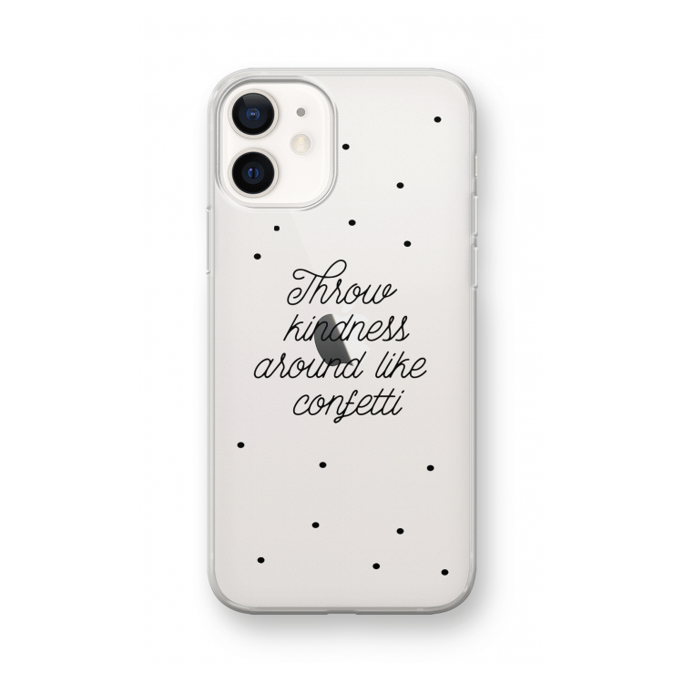Confetti: iPhone 12 mini Transparant Hoesje