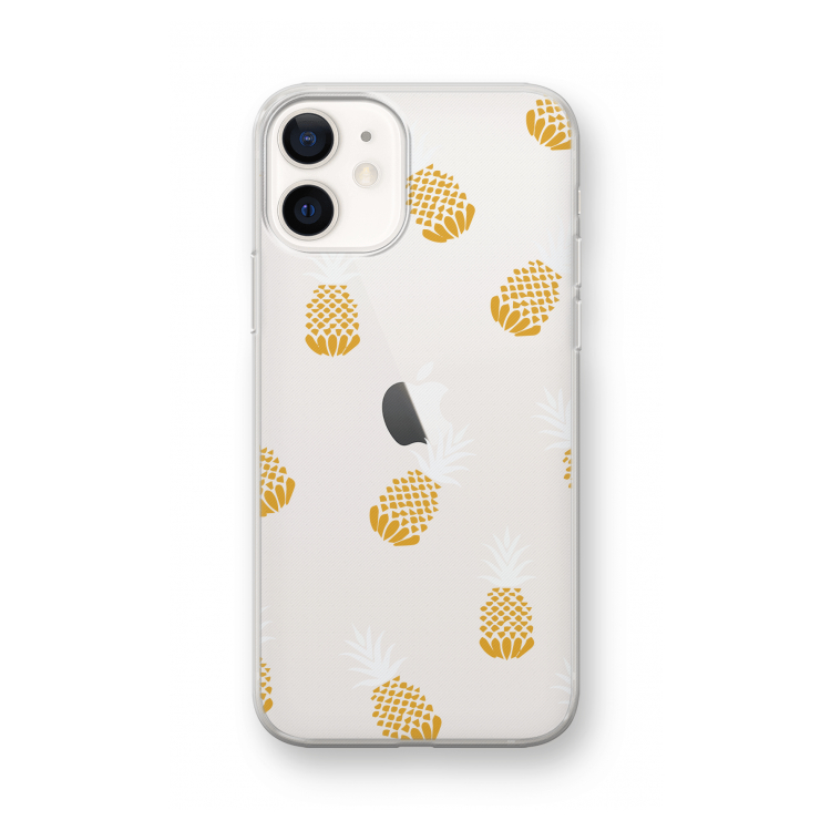 Ananasjes: iPhone 12 mini Transparant Hoesje