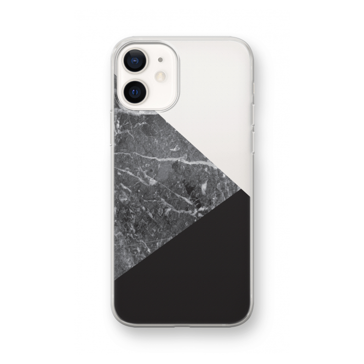 Combinatie marmer: iPhone 12 mini Transparant Hoesje