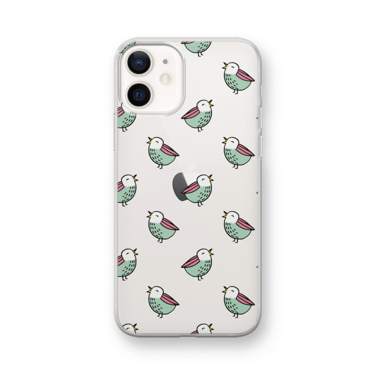 Vogeltjes: iPhone 12 mini Transparant Hoesje