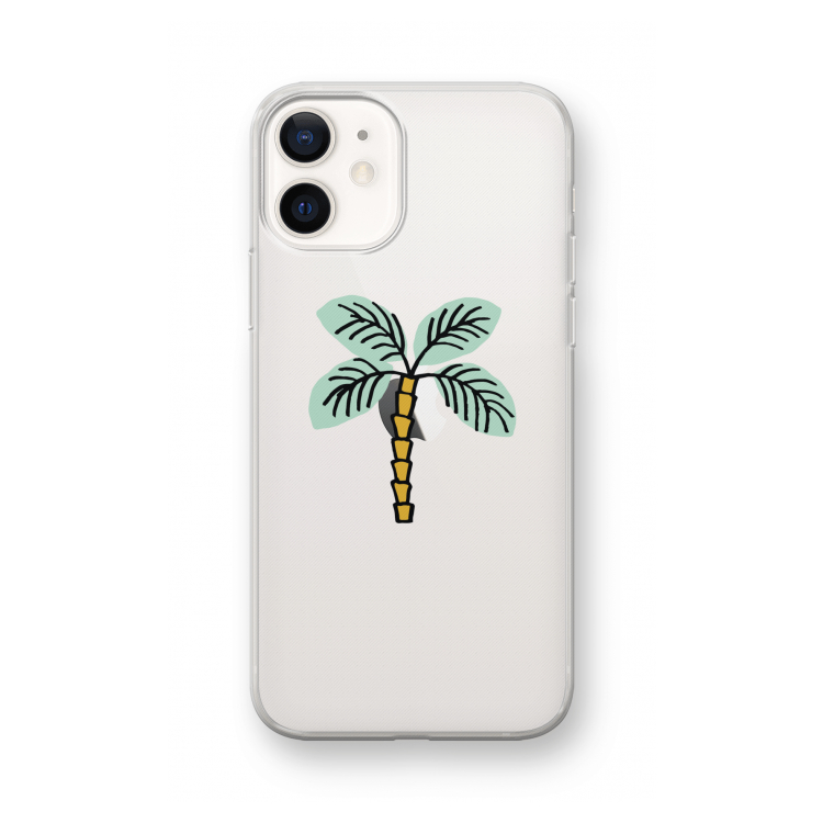 Palmboom: iPhone 12 mini Transparant Hoesje