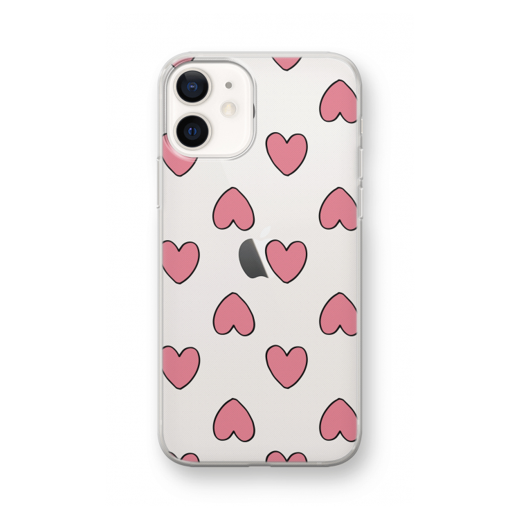Ondersteboven verliefd: iPhone 12 mini Transparant Hoesje