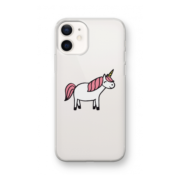 Eenhoorn: iPhone 12 mini Transparant Hoesje