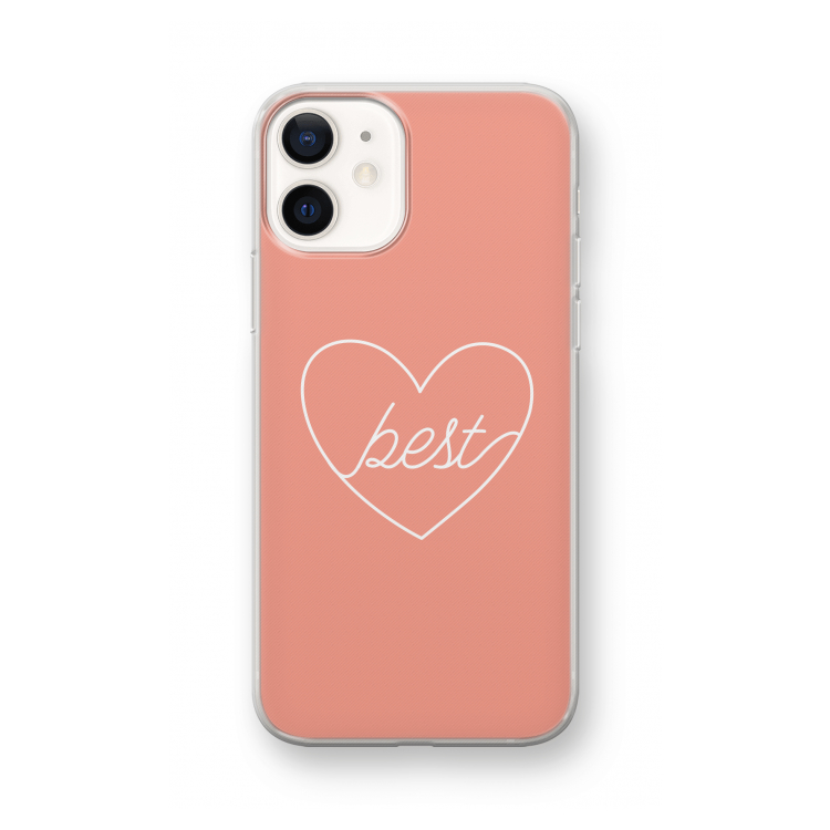 Best heart: iPhone 12 mini Transparant Hoesje