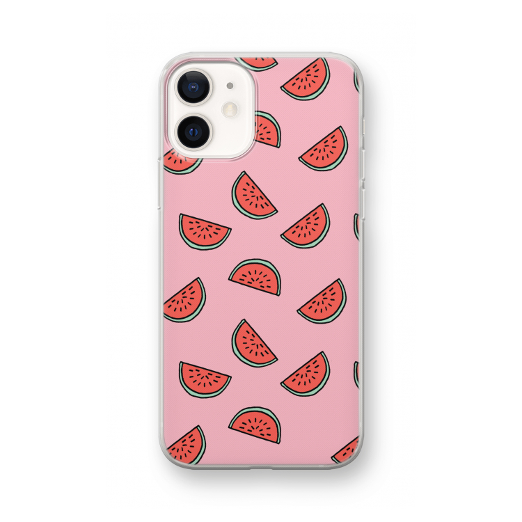Watermeloen: iPhone 12 mini Transparant Hoesje