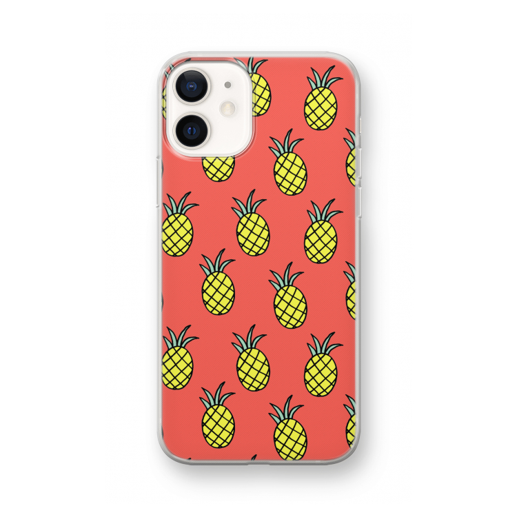 Ananas: iPhone 12 mini Transparant Hoesje