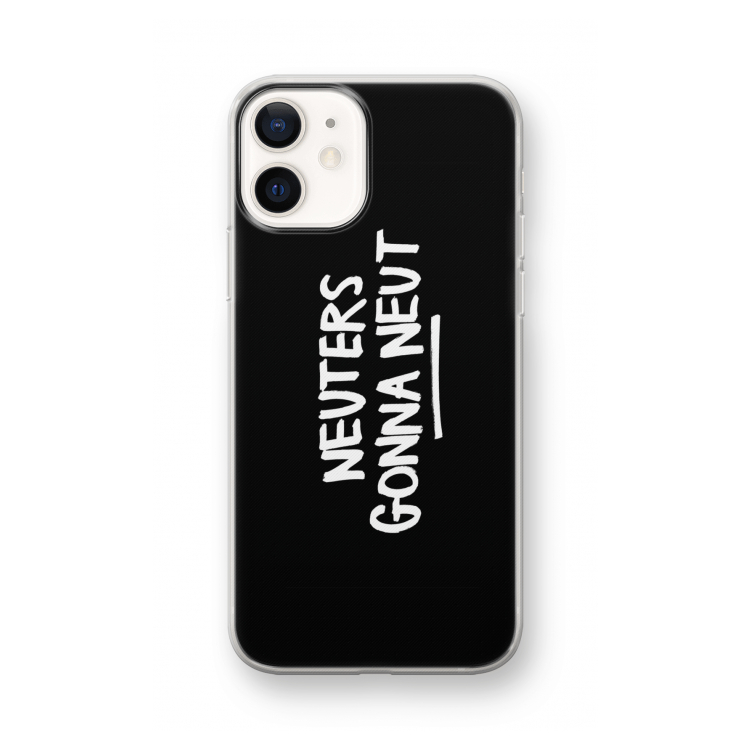 Neuters (zwart): iPhone 12 mini Transparant Hoesje