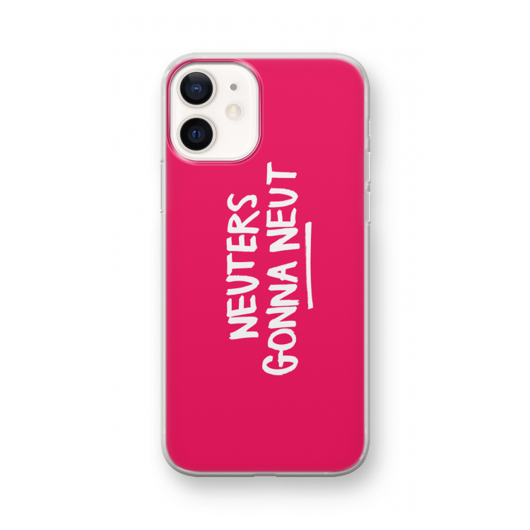 Neuters (roze): iPhone 12 mini Transparant Hoesje