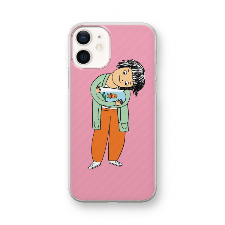 Visknuffel: iPhone 12 mini Transparant Hoesje
