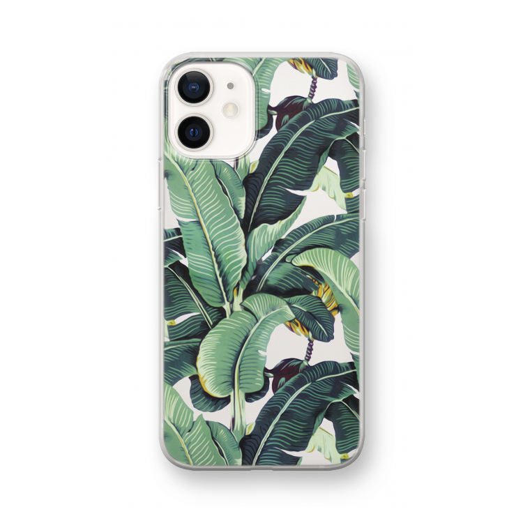 Bananenbladeren: iPhone 12 mini Transparant Hoesje