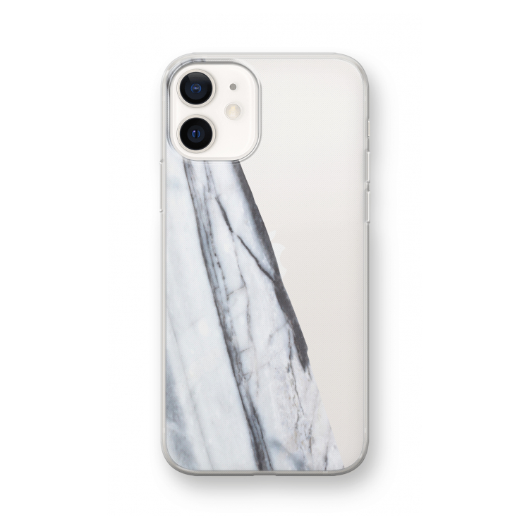 Gestreepte marmer: iPhone 12 mini Transparant Hoesje
