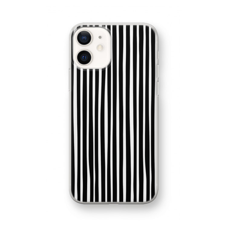 Stripes: iPhone 12 mini Transparant Hoesje