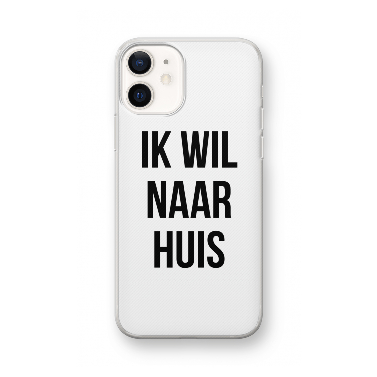 Ik wil naar huis: iPhone 12 mini Transparant Hoesje