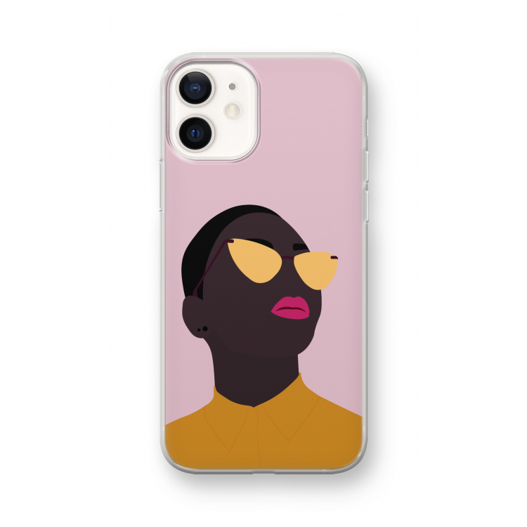 Yellow glasses: iPhone 12 mini Transparant Hoesje