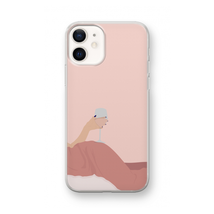 Wine: iPhone 12 mini Transparant Hoesje