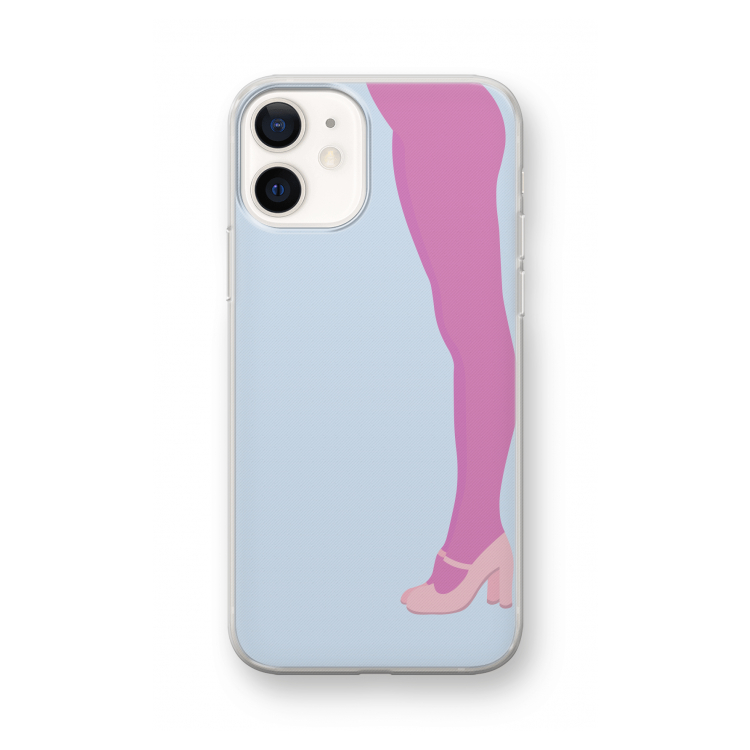 Pink panty: iPhone 12 mini Transparant Hoesje