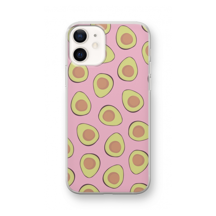 Dancing avocados: iPhone 12 mini Transparant Hoesje