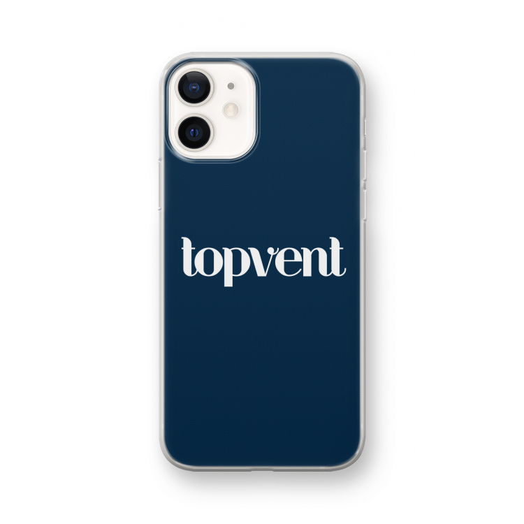 Topvent Navy: iPhone 12 mini Transparant Hoesje