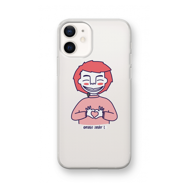 Hartje: iPhone 12 mini Transparant Hoesje