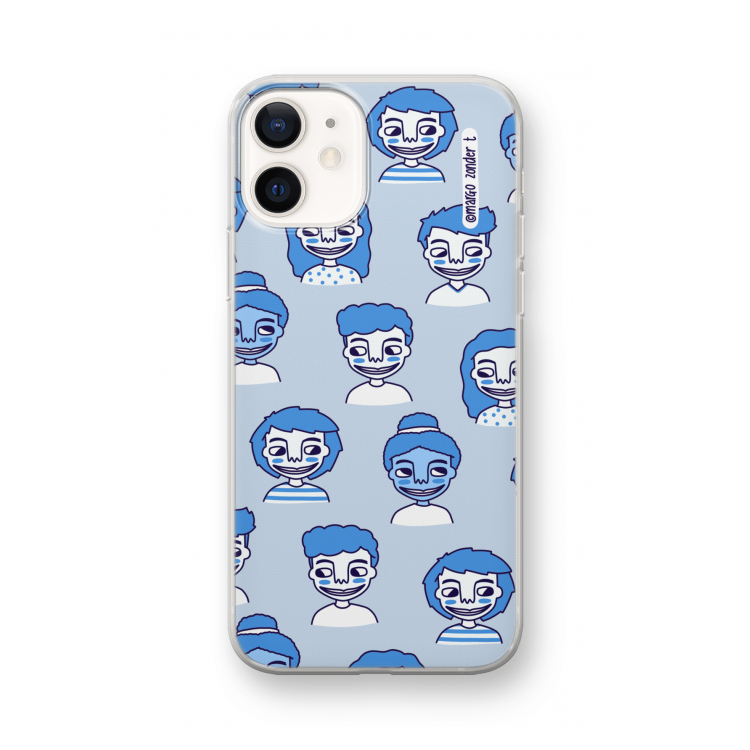 Gezichtjes: iPhone 12 mini Transparant Hoesje