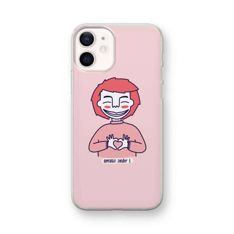 Hartje: iPhone 12 mini Transparant Hoesje