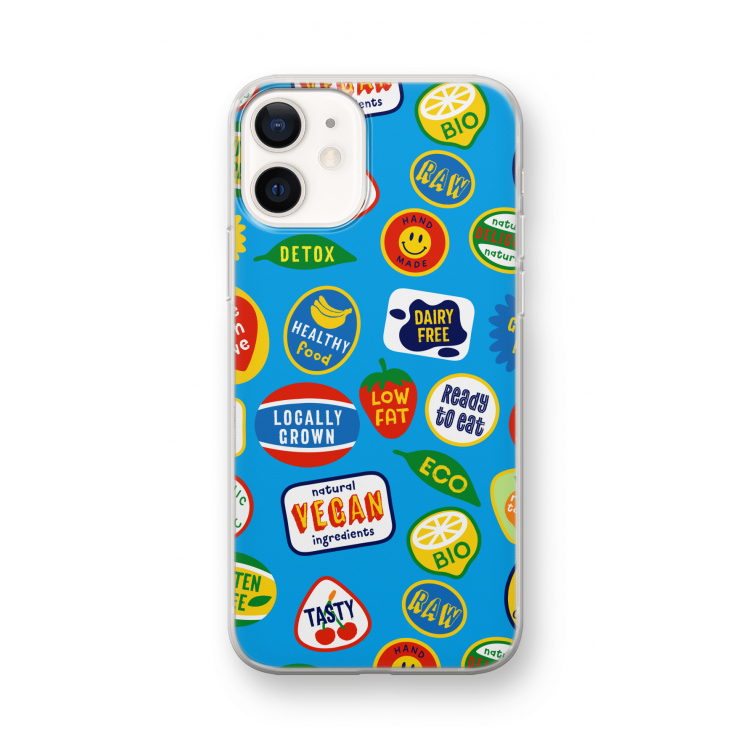 Fruitsticker: iPhone 12 mini Transparant Hoesje