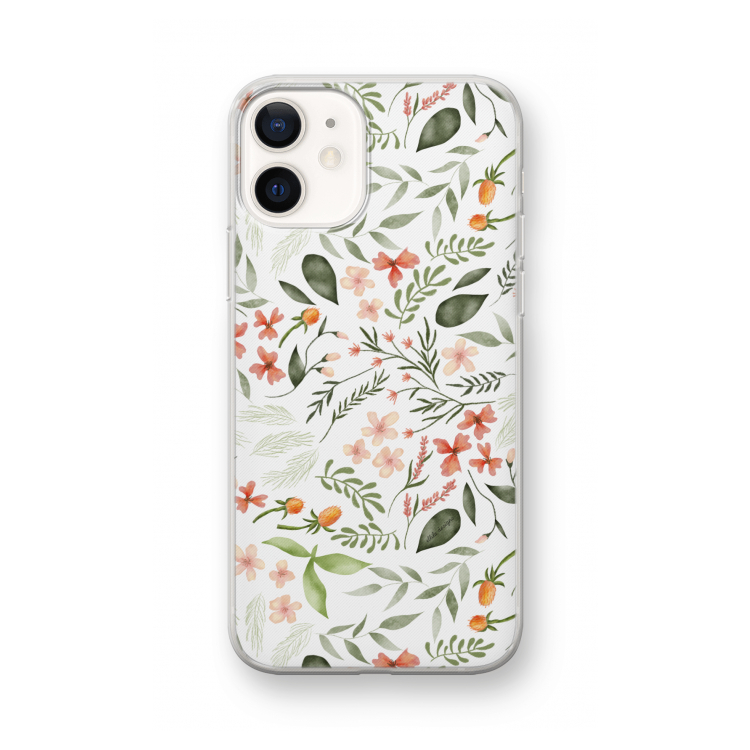 Sweet little flowers: iPhone 12 mini Transparant Hoesje