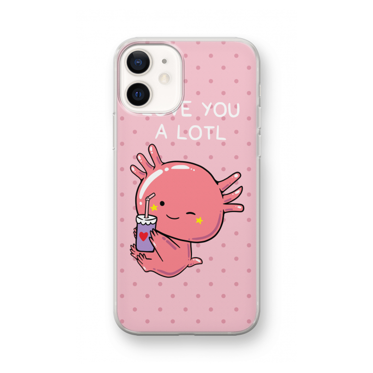Love You A Lotl: iPhone 12 mini Transparant Hoesje