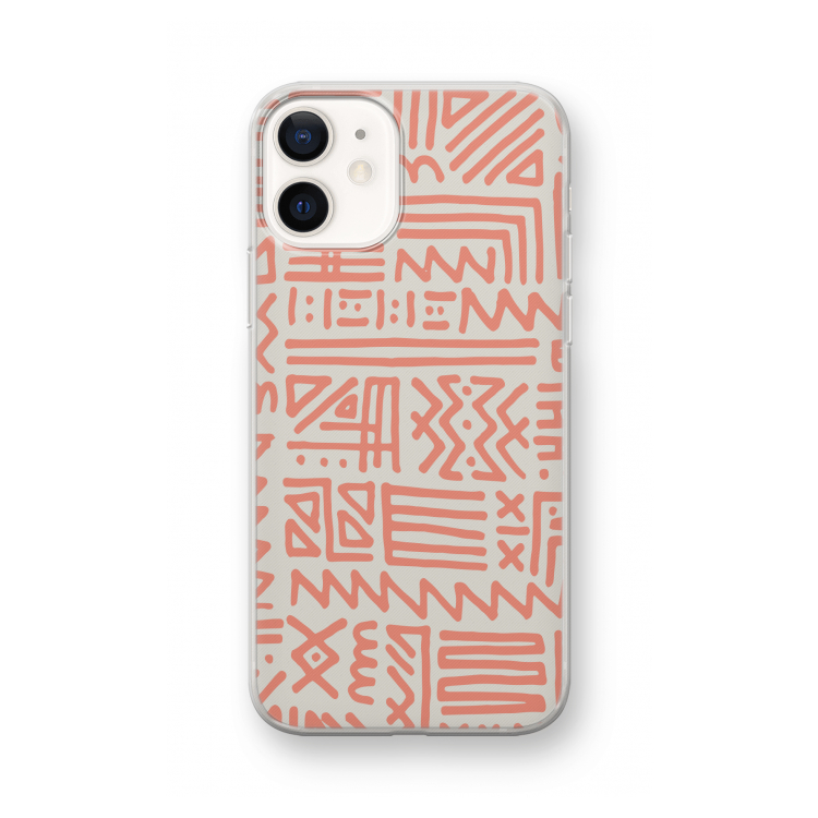 Marrakech Pink: iPhone 12 mini Transparant Hoesje