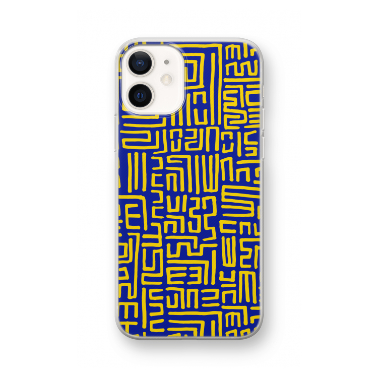 Majorelle Blue Print: iPhone 12 mini Transparant Hoesje