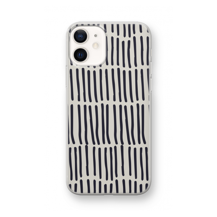 Moroccan stripes: iPhone 12 mini Transparant Hoesje